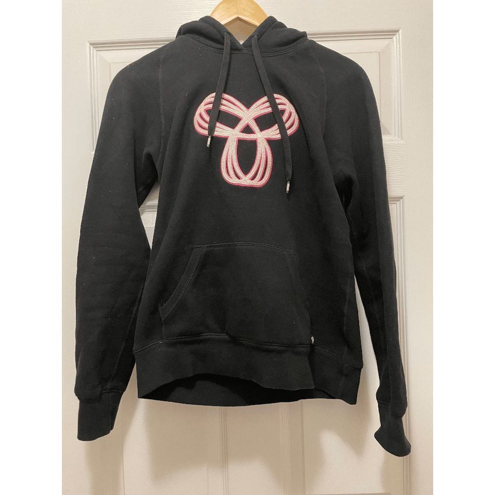 TNA Hoodie *Black with Pink and  White Embroidery* Size Small